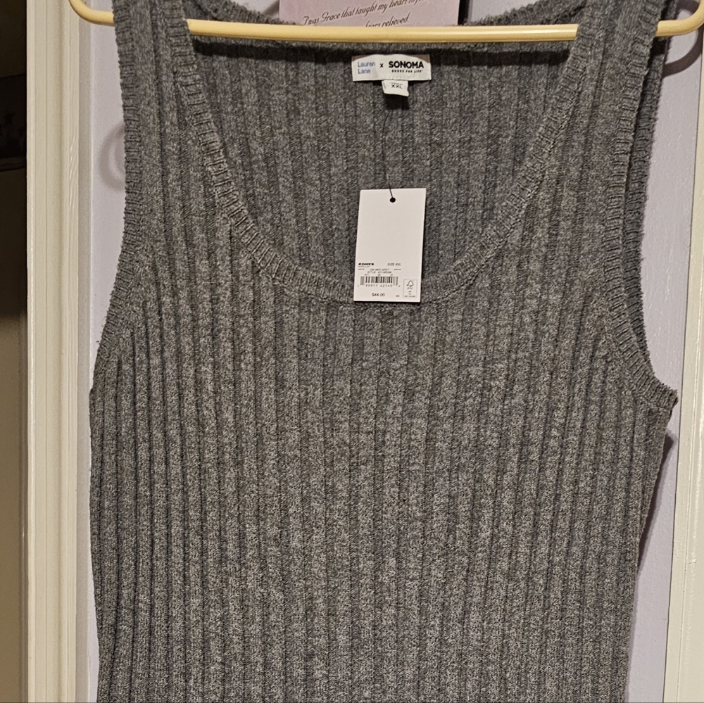Laura Scott Sonoma sweater sleeveless dress. Size XXL New with tags